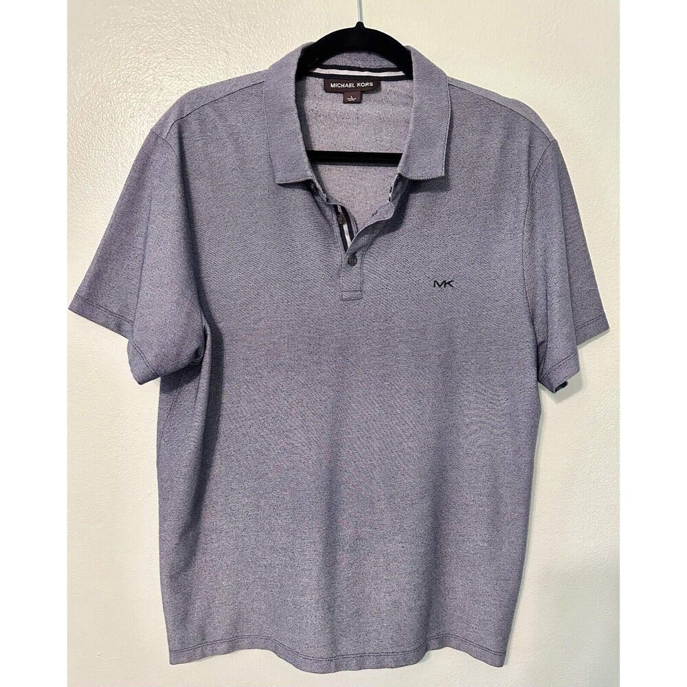 Michael Kors Size L Men's Polo Shirt Short Sleeve Regular‎ Fit Cotton Blend Logo